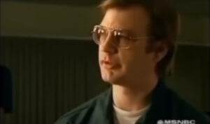 A still photo from Jeffrey Dahmer's interview with Stone Philips.