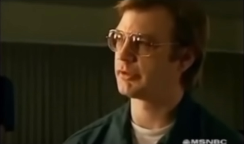 A still photo from Jeffrey Dahmer's interview with Stone Philips.